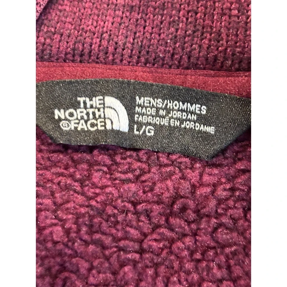 The North Face Mens Gordon Lyons 1/4 Zip Fleece Pullover Burgundy Red NF0A2SUX L